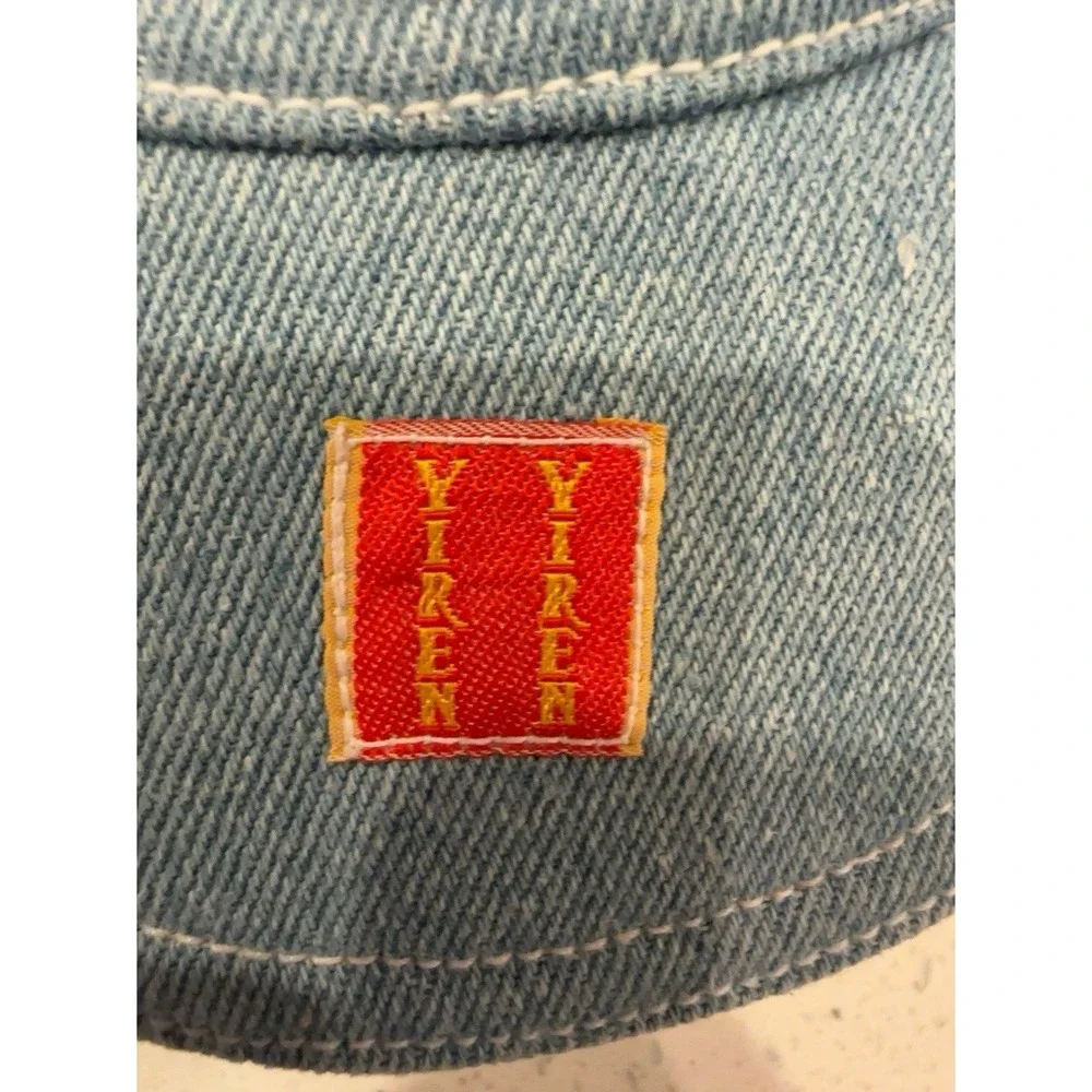 Vintage Yireh Jeans For Kids Denim Cap Hat Blue 90s Youth NOS Logo Patch NWT